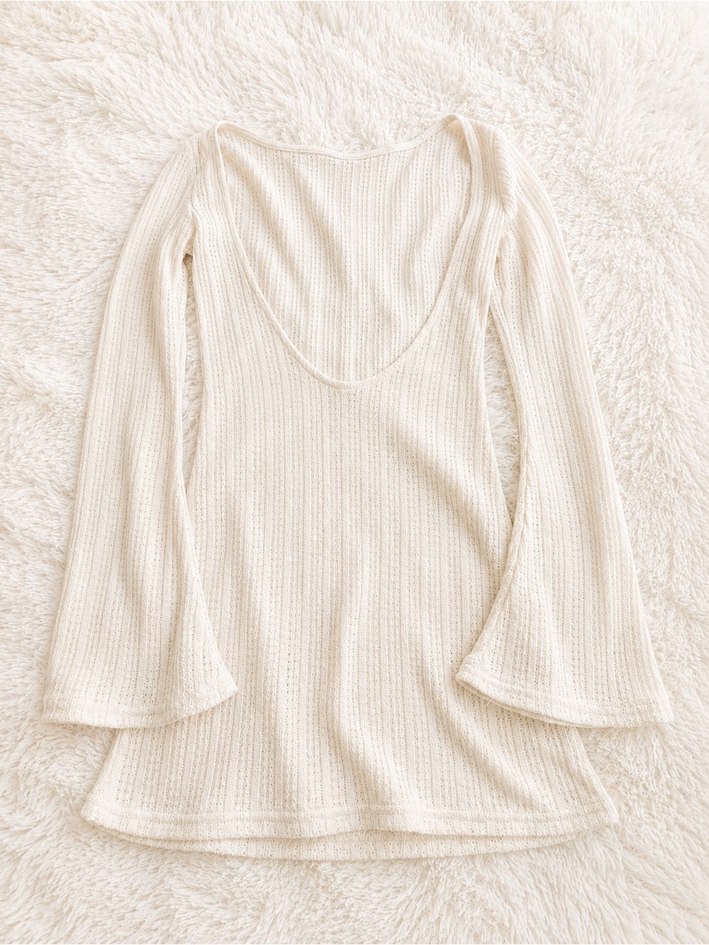 H&M Cream Ribbed Knit Dress - Picture 2 of 3